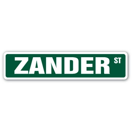 Indoor//Outdoor ZANDER Street Sign Childrens Name Room Decal